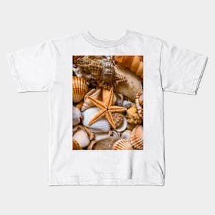 Seashell Starfish Beach Summer Travel Kids T-Shirt